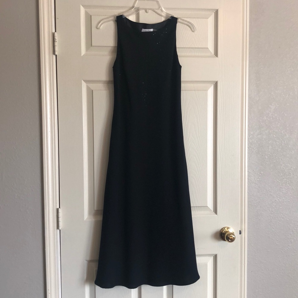Vintage Calvin Klein Embellished Midi Dress